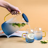 Klastiva™ Chinese Style Ombre Glass Teapot Set
