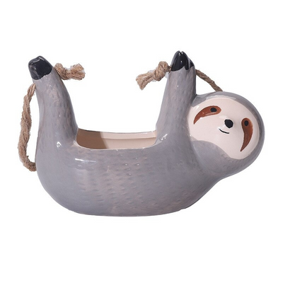 HomeQuill™ Ceramic Hanging Sloth Plant Pot