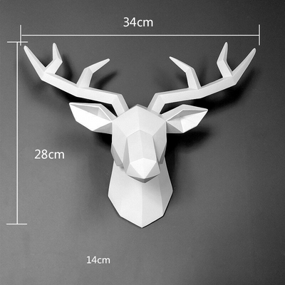 HomeQuill™ Geometric 3D Deer Head Wall Decoration