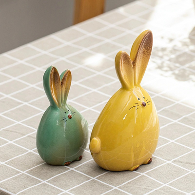 HomeQuill™ Ceramic Bunny Tabletop Set