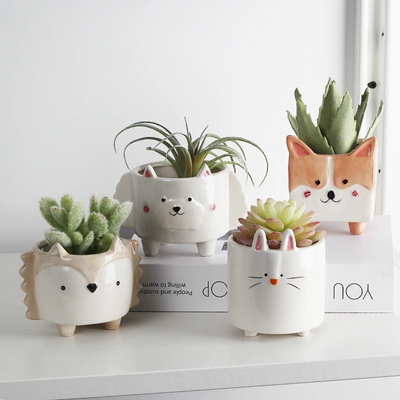 HomeQuill™ Miniature Animal Succulent Pots