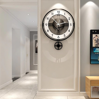 HomeQuill™ Modern Pendulum Quartz Wall Clock