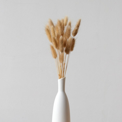 HomeQuill™ Minimalistic White Ceramic Vase