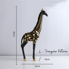 HomeQuill™ Black and Gold Geometric Giraffe Statue