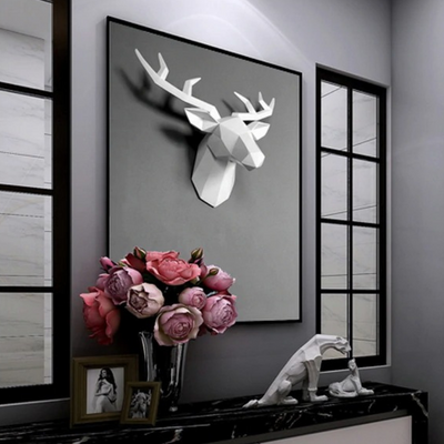 HomeQuill™ Geometric 3D Deer Head Wall Decoration