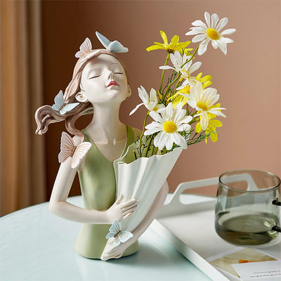 HomeQuill™ Butterfly Girl Vase Tabletop