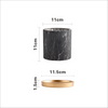 HomeQuill™ Black Marble Ceramic Flowerpot