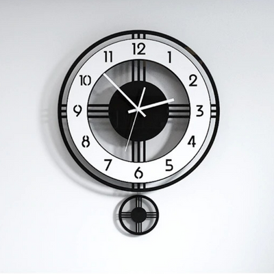 HomeQuill™ Modern Pendulum Quartz Wall Clock