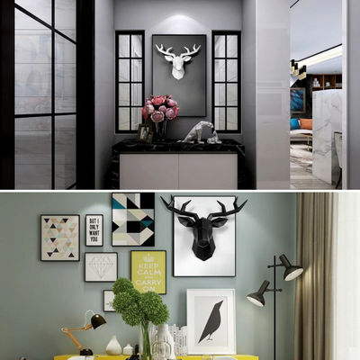 HomeQuill™ Geometric 3D Deer Head Wall Decoration