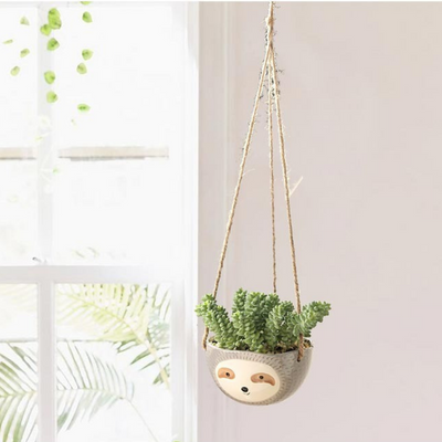 HomeQuill™ Ceramic Hanging Sloth Plant Pot