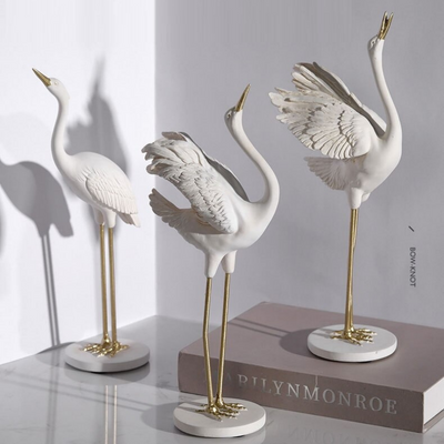 HomeQuill™ Classical Crane Statue Set