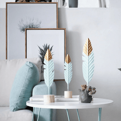 TropiCo™ Feathers Tabletop Decor (Set of 3) BlueRove