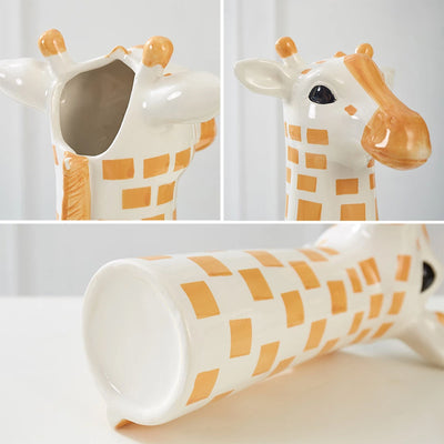 HomeQuill™ Modern Giraffe Head Flower Pots