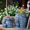 HomeQuill™ Denim Wear Garden Pot Decor