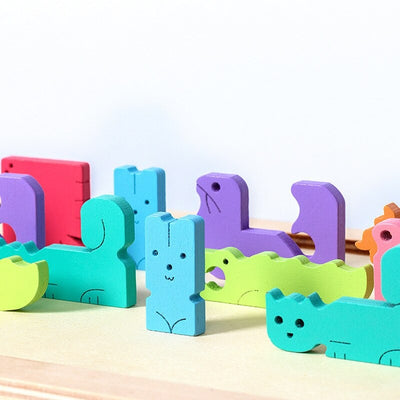 MiniCraft™ Kids' Wooden Animal Tetris