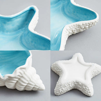 HomeQuill™ Ceramic Seashell Storage