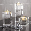 HomeQuill™ Crystal Glass Candle Holder