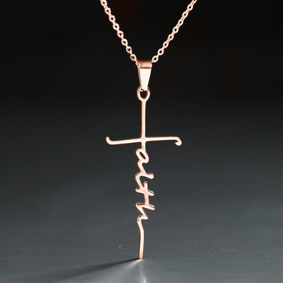 Faith Necklace HomeQuill Rose Gold