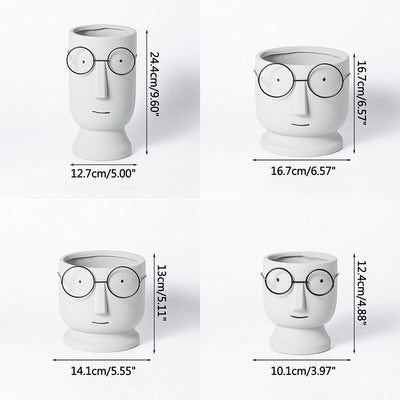 HomeQuill™ Boy & Glasses Flower Pot