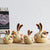 HomeQuill™ Creative Garlic Rabbit Figurine Set