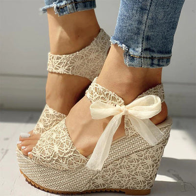 Everything Lace Is Leisure Platform Heels