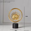 HomeQuill™ Golden Metal Leaf Tabletop Statue