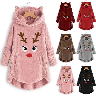 Rudolph Reindeer Hoodie BlueRove