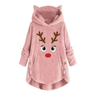 Rudolph Reindeer Hoodie BlueRove