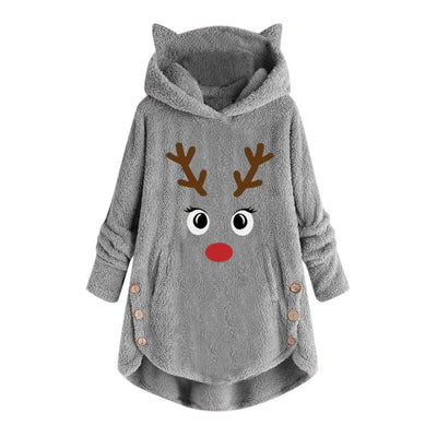 Rudolph Reindeer Hoodie BlueRove