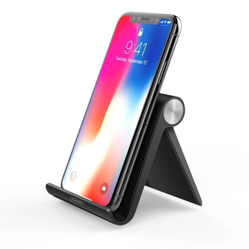 Portable Mobile Phone Holder Stand HomeQuill Black 