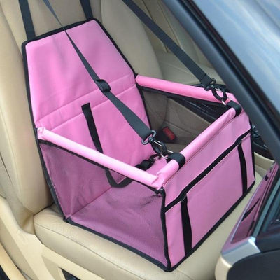 Dog Car Seat - Travel Pet Carrier Bag - Harness, Booster, Cover HomeQuill Pink