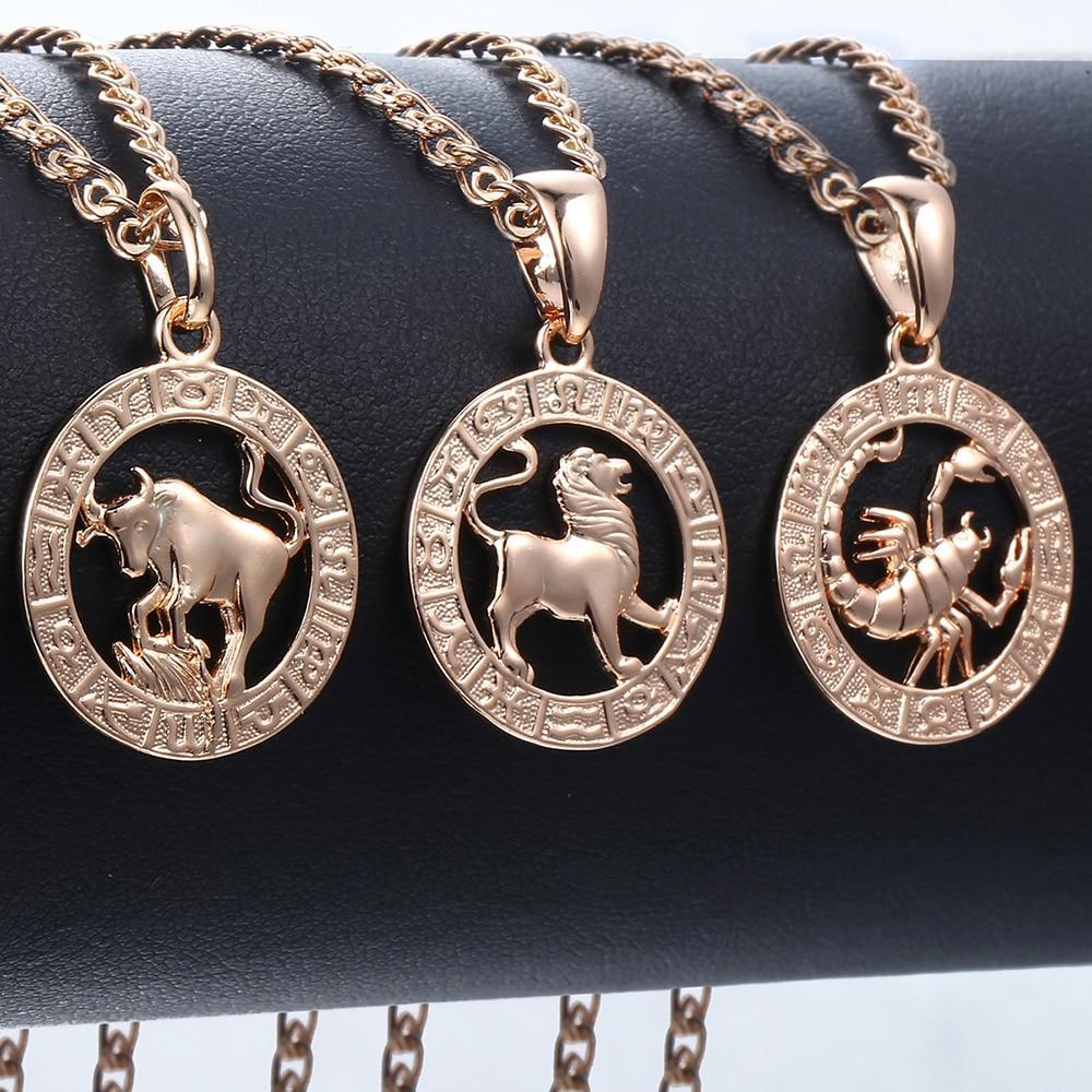 Zodiac Sign Constellations Pendants Necklace HomeQuill 