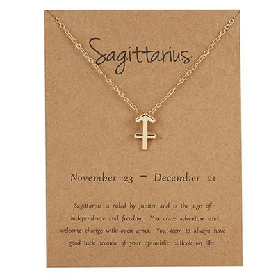 Gold Zodiac Necklace for Women HomeQuill Sagittarius